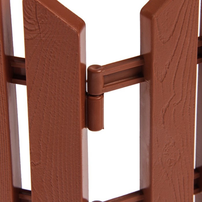 Ограждение декоративное, 25 × 170 см, 5 секций, пластик, терракотовое, «Чудный сад» Ограждение декоративное, 25 × 170 см, 5 секций, пластик, терракотовое, «Чудный сад»