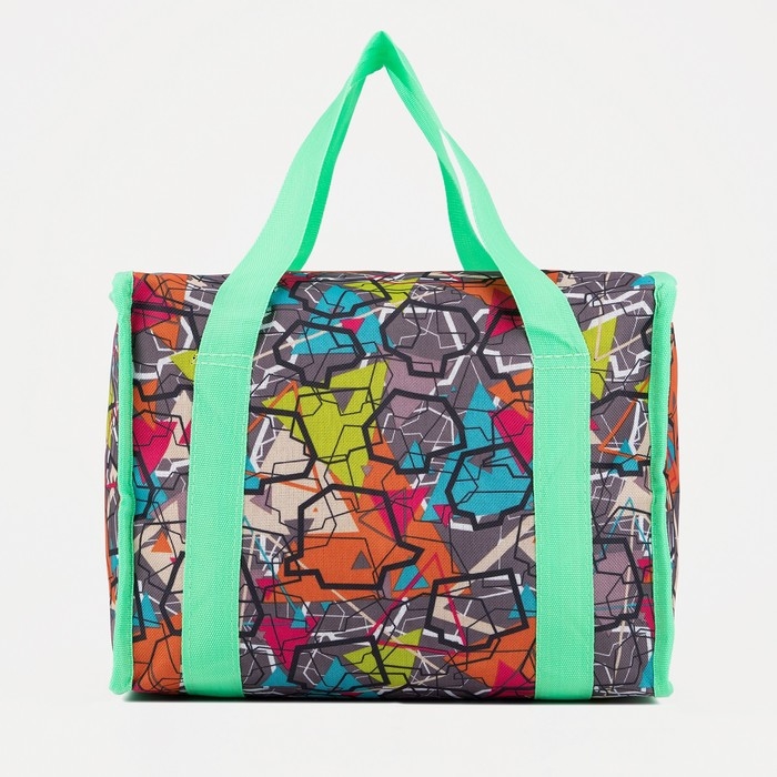 Термосумка на молнии 13 л, цвет разноцветной/зелёный Термосумка на молнии 13 л, цвет разноцветной/зелёный