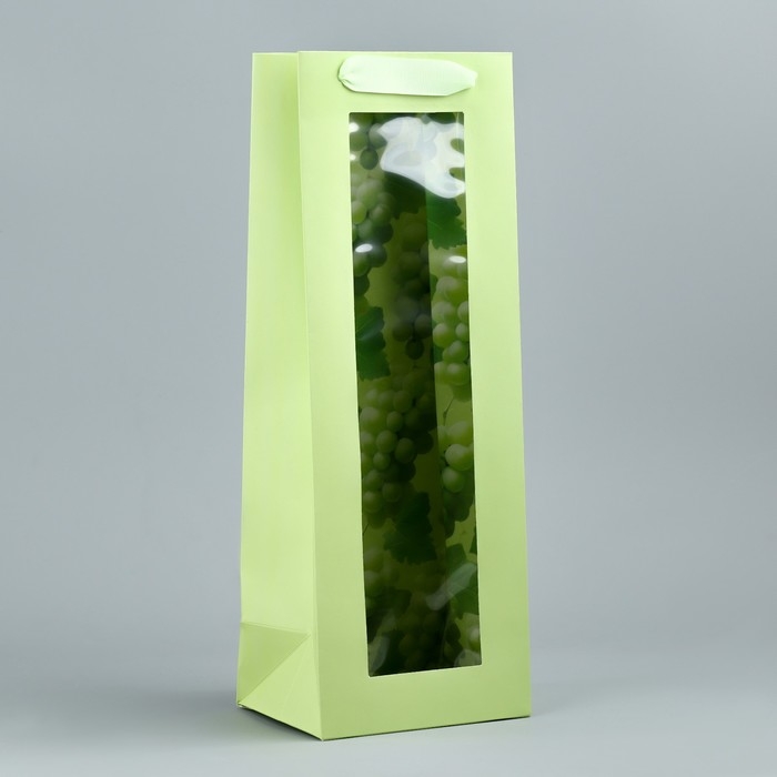 Пакет подарочный под бутылку, упаковка, «Виноград», 36 х 13 х10 см Пакет подарочный под бутылку, упаковка, «Виноград», 36 х 13 х10 см