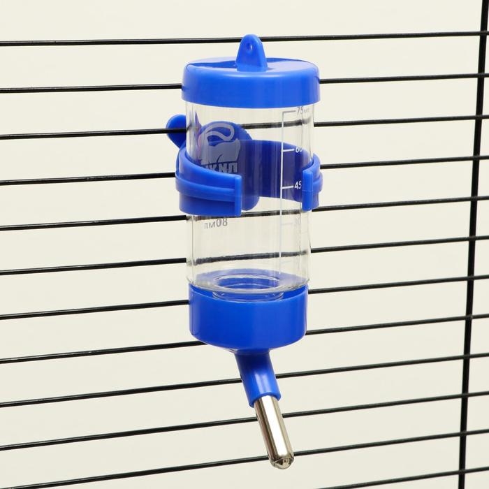 Поилка для грызунов  Поилка для грызунов "Пижон", 80 мл, синяя