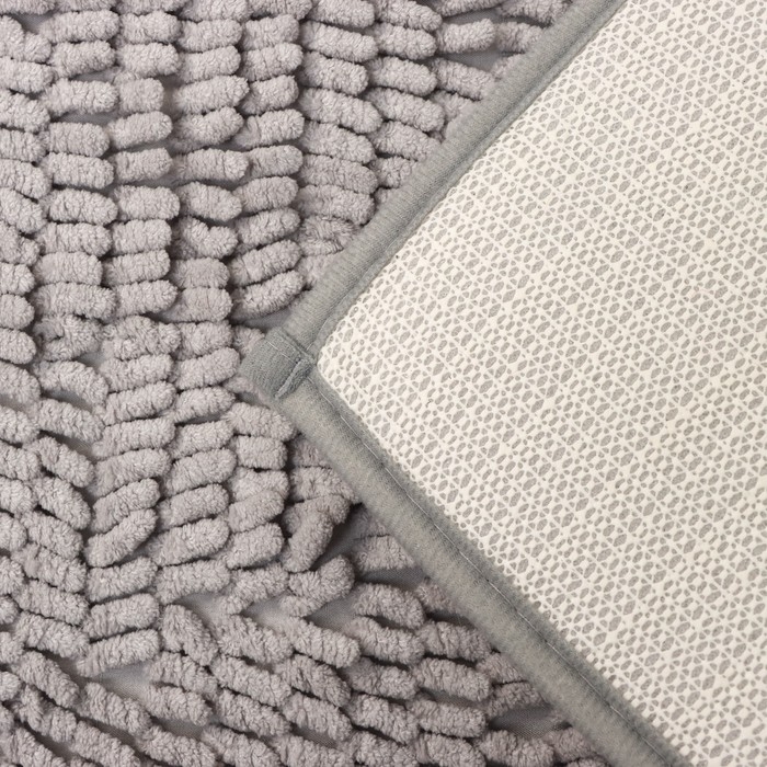 Коврик для дома Доляна «Букли длинные», 40×60 см, длина букли 2 см, цвет светло-серый Коврик для дома Доляна «Букли длинные», 40×60 см, длина букли 2 см, цвет светло-серый