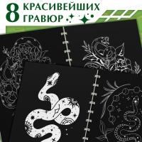 Книга «Гравюры. Змеи», 8 картинок, со штихелем