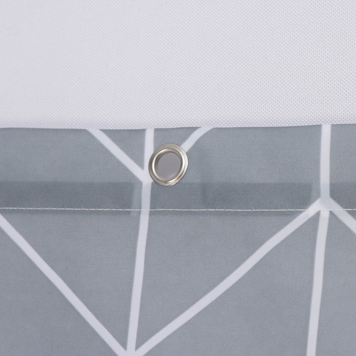 Штора для ванной SAVANNA, 180×180 см, цвет серый