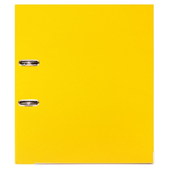 Папка-регистратор А4, 50 мм, Calligrata, ПВХ, тиснение Папка-регистратор А4, 50 мм, Calligrata, ПВХ, тиснение "лен", металлическая окантовка, карман на корешок, собранная, желтая, микс