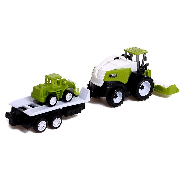 Комбайн инерционный «Фермер», с трактором и прицепом, МИКС Комбайн инерционный «Фермер», с трактором и прицепом, МИКС