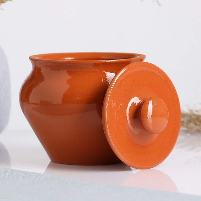 Горшочек под жаркое с крышкой  Горшочек под жаркое с крышкой "Вятский" 0,7л, терракота