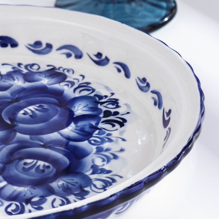 Блюдо «Блинница Тыква», гжель Блюдо «Блинница Тыква», гжель