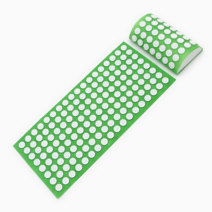 Аппликатор Кузнецова комплект, 144 колючки, спантекс, зелёный, 260 х 560 мм + валик 140*230 1085028 Аппликатор Кузнецова комплект, 144 колючки, спантекс, зелёный, 260 х 560 мм + валик 140*230 1085028