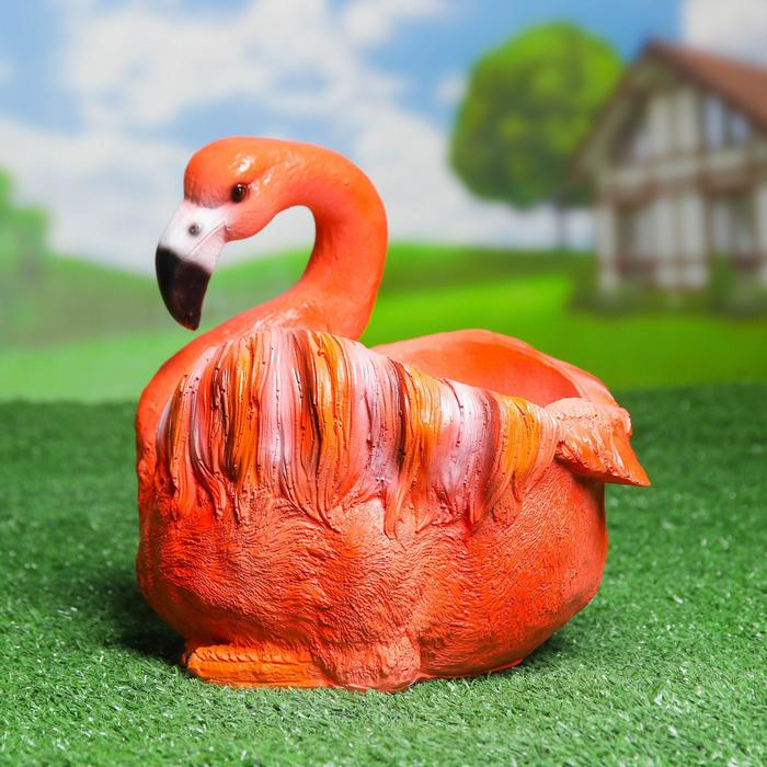 Фигурное кашпо Фигурное кашпо "Фламинго" большой H-23см, D-15см
