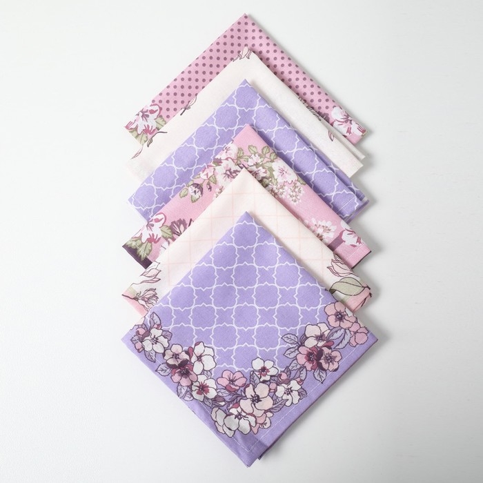 Платок носовой женский 28х28см, 6шт, рис 64094-1, МИКС, ситец 100г/м, хл100% Платок носовой женский 28х28см, 6шт, рис 64094-1, МИКС, ситец 100г/м, хл100%