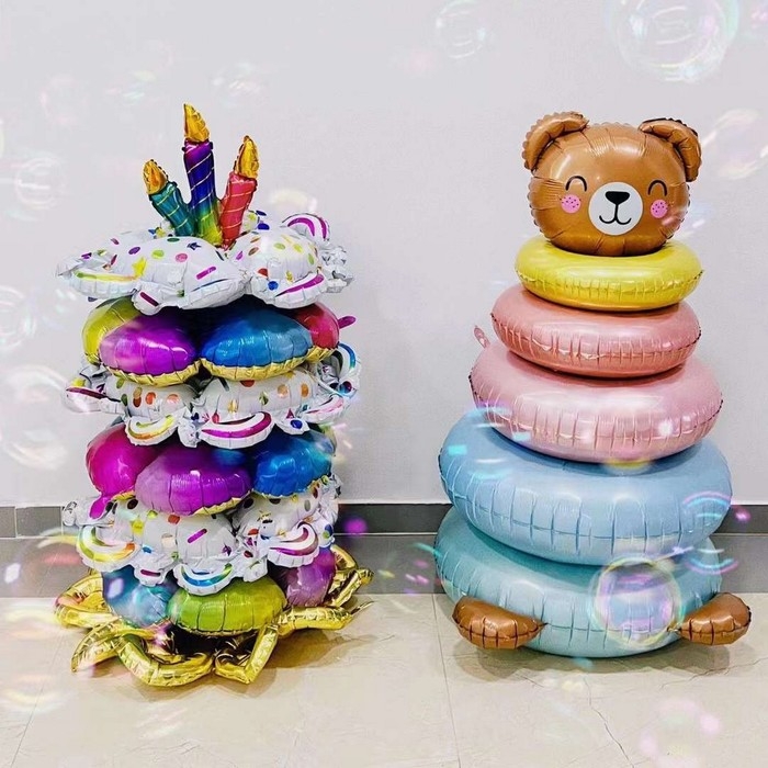 Шар фольгированный 42 Шар фольгированный 42" «Пирамидка – цветы», под воздух