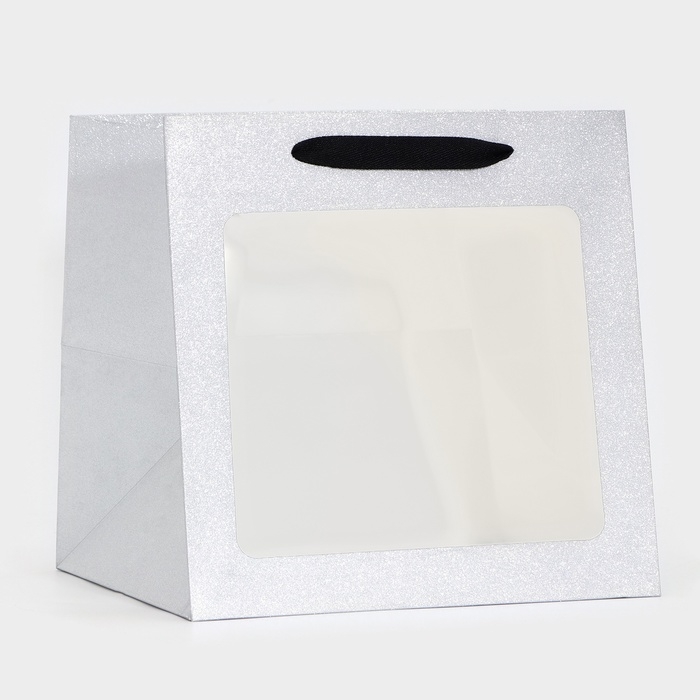 Пакет подарочный новогодний крафт с квадратным дном и окном, 25 х 25 х 25 см. Пакет подарочный новогодний крафт с квадратным дном и окном, 25 х 25 х 25 см.
