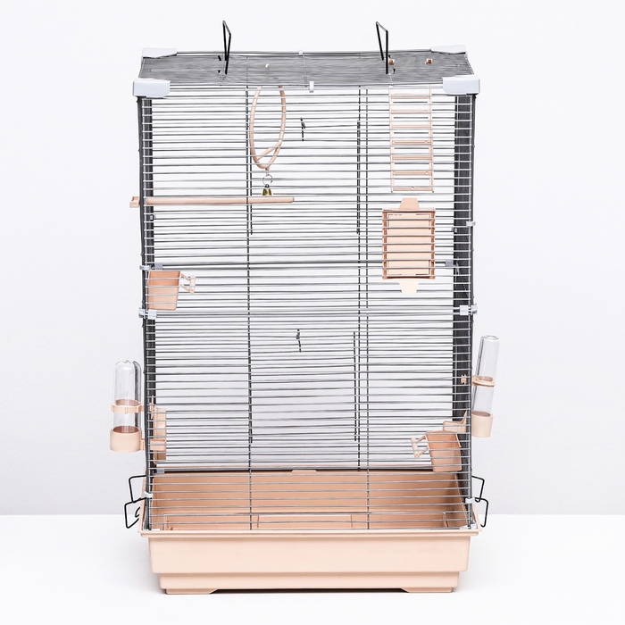 Клетка для птиц Клетка для птиц "Пижон" №101-Б, разборная, 42 х 30 х 65см (укомплект.) бежевая