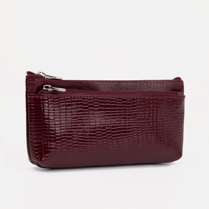 Кошелёк-ключница женский на молнии, цвет бордовый Кошелёк-ключница женский на молнии, цвет бордовый