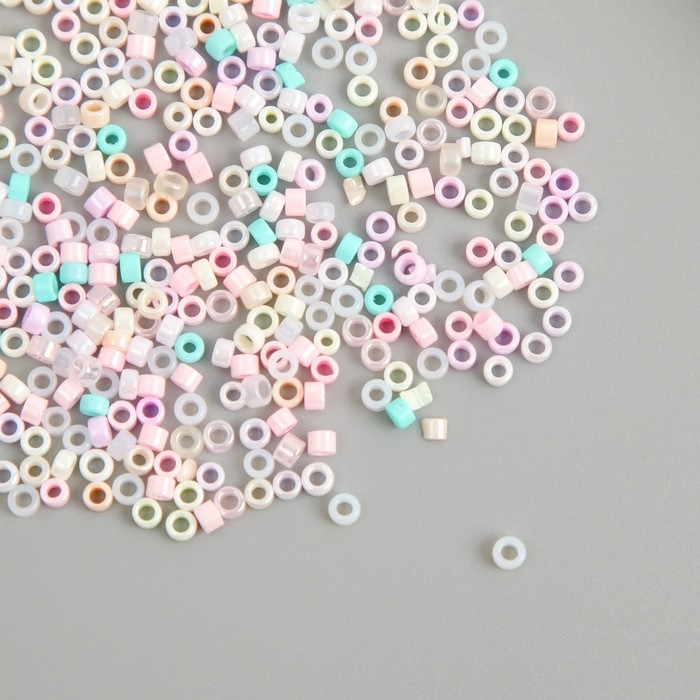 Бисер стекло  9/0  Бисер стекло  9/0 "Цилиндры. Меланж. Маршмеллоу" перламтр 450 гр