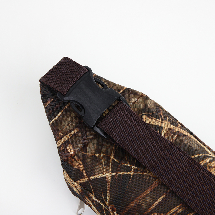 Поясная сумка на молнии, наружный карман, цвет хаки/камуфляж Поясная сумка на молнии, наружный карман, цвет хаки/камуфляж