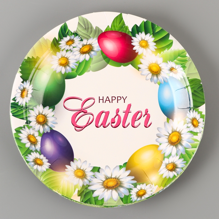 Тарелки бумажные «Счастливой Пасхи», 6 шт. Тарелки бумажные «Счастливой Пасхи», 6 шт.