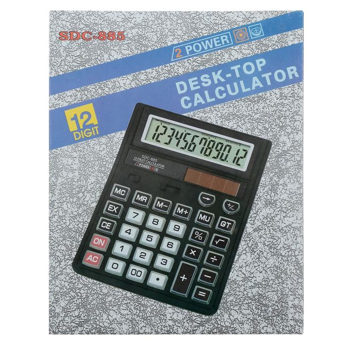 Калькулятор настольный, 12 - разрядный, SDC - 885 Калькулятор настольный, 12 - разрядный, SDC - 885