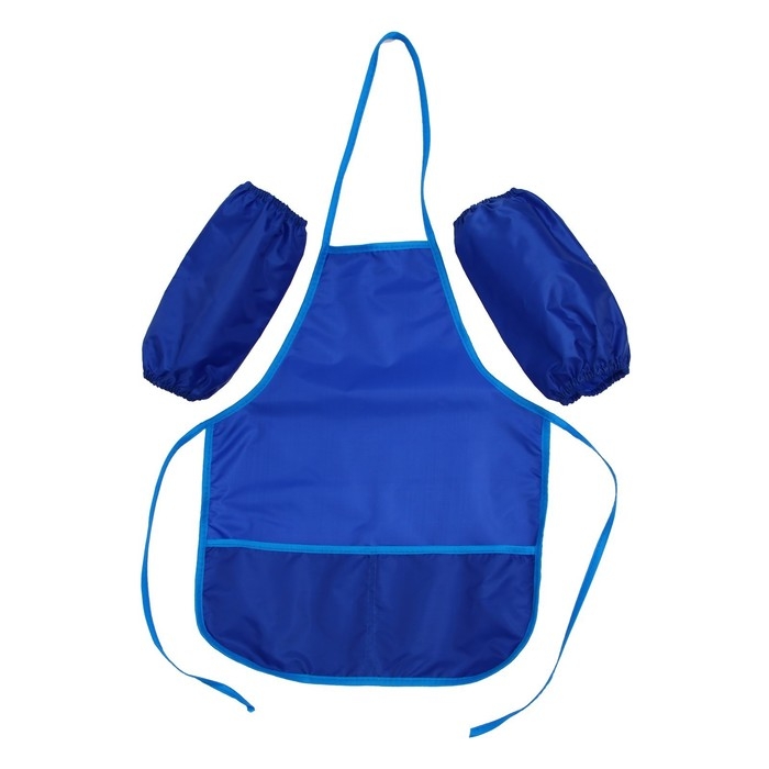 Фартук для труда + нарукавники, 490 х 390/250 х 160 мм, размер S (рост 116-146), Calligrata, Фартук для труда + нарукавники, 490 х 390/250 х 160 мм, размер S (рост 116-146), Calligrata, "Стандарт", синий