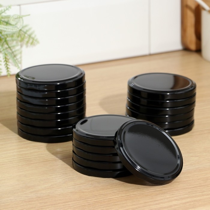 Набор крышек для консервирования Доляна «Ночь», ТО-82 мм, металл, 20 шт, цвет черный Набор крышек для консервирования Доляна «Ночь», ТО-82 мм, металл, 20 шт, цвет черный