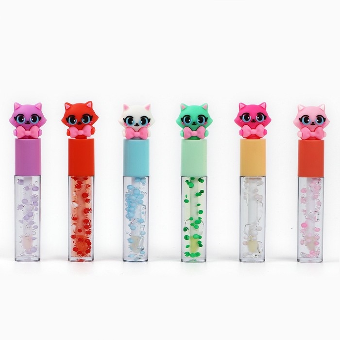Детский блеск для губ «Кошечка», 8 мл, МИКС