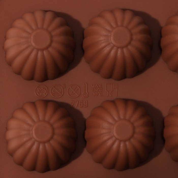 Форма для конфет и шоколада Доляна «Ассорти», силикон, 21,5×10,4×1,5 см, 15 ячеек, цвет коричневый Форма для конфет и шоколада Доляна «Ассорти», силикон, 21,5×10,4×1,5 см, 15 ячеек, цвет коричневый