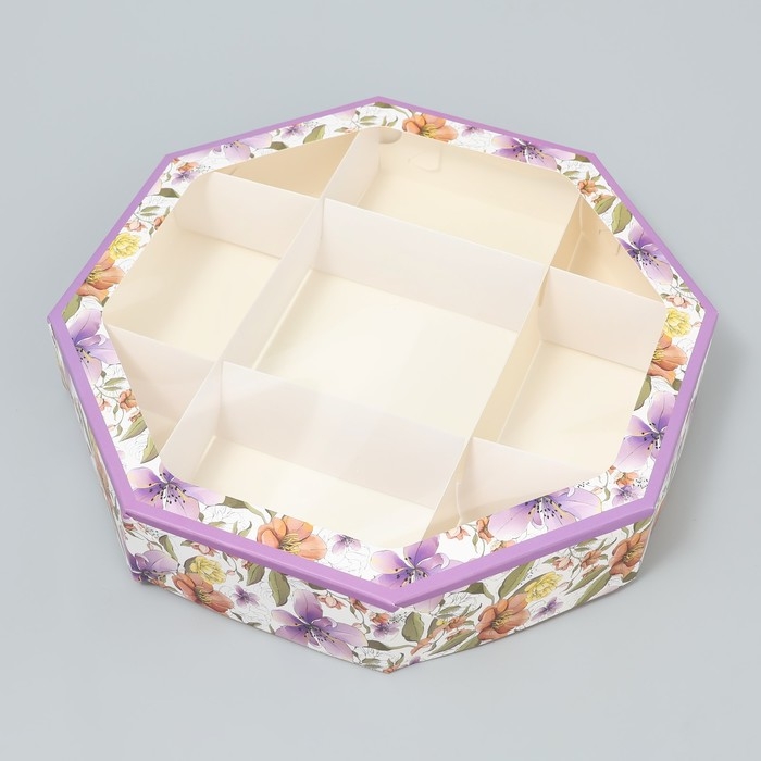 Коробка кондитерская складная, упаковка «Цветочная гамма», 29 х 29 х 5 см Коробка кондитерская складная, упаковка «Цветочная гамма», 29 х 29 х 5 см