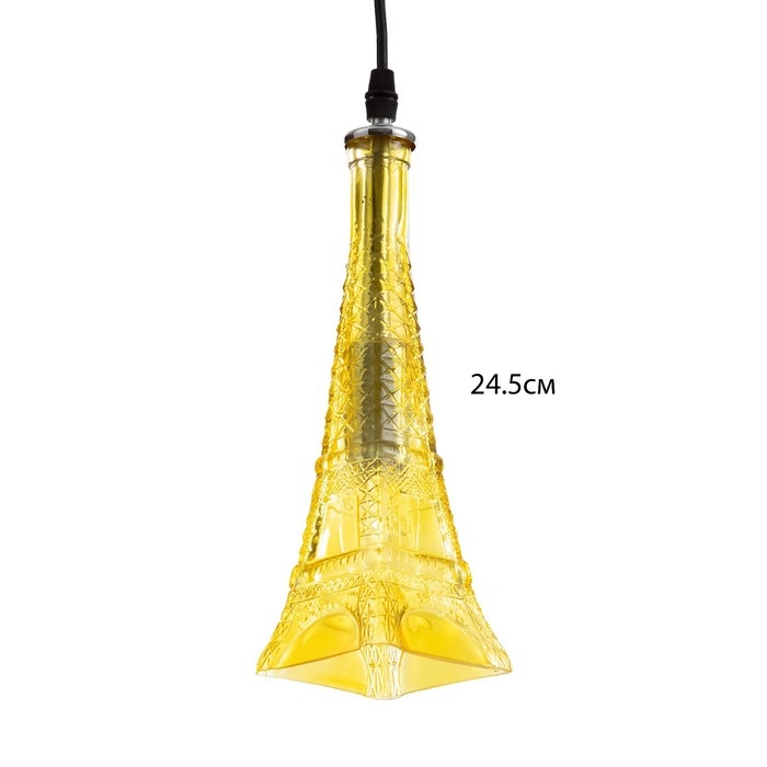 Светильник подвесной "Эйфель" Е14 40Вт желтый 8х8х27-127см