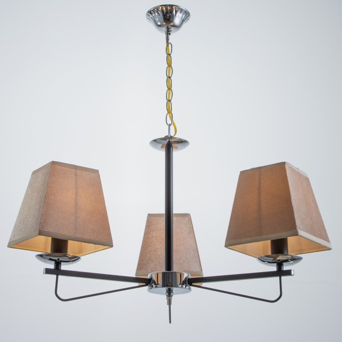Люстра Люстра "Жозефина" 3хЕ14 40Вт чёрно-хромовый 58х58х34 см BayerLux