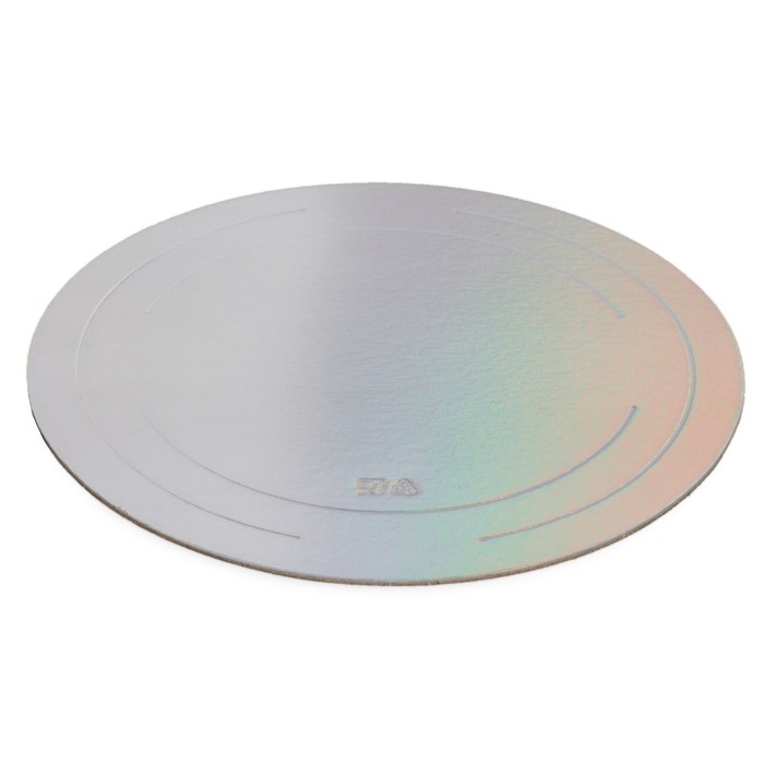 Подложка усиленная, 28 см, серебро-перламутр, 3,2 мм Подложка усиленная, 28 см, серебро-перламутр, 3,2 мм