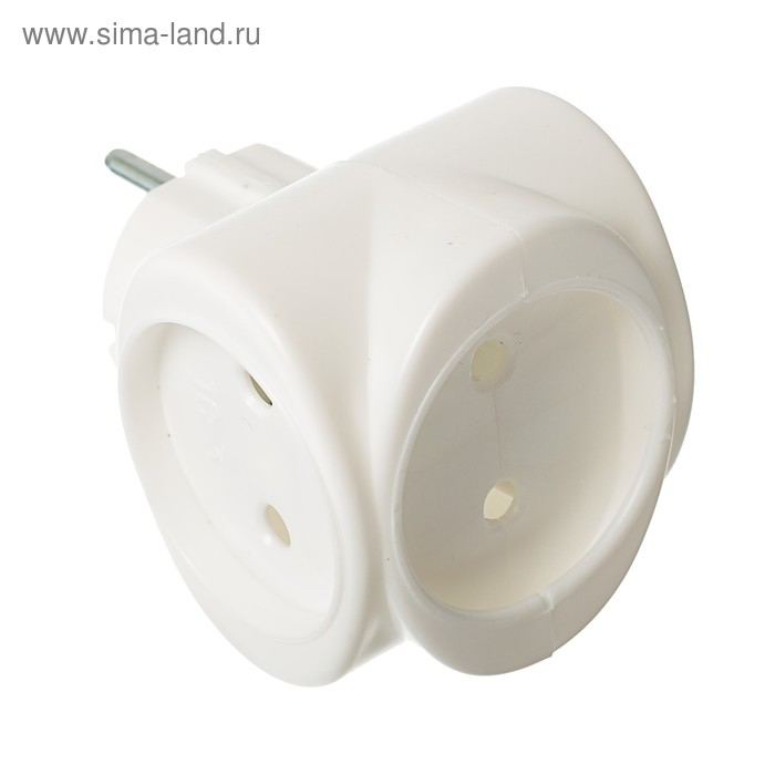 Тройник электрический REXANT, 6 А, без з/к, биметалл, белый Тройник электрический REXANT, 6 А, без з/к, биметалл, белый