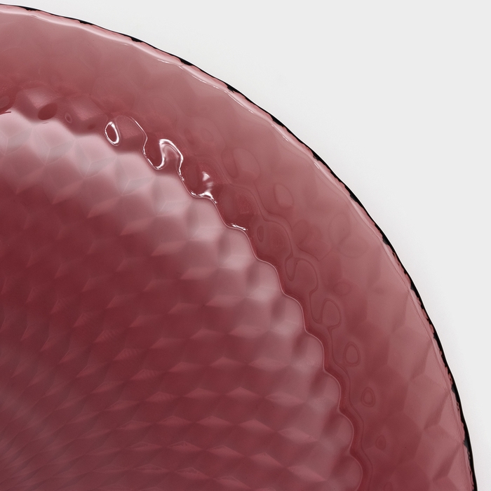 Тарелка плоская стеклянная «Идиллия», d=25 см, цвет лилак Тарелка плоская стеклянная «Идиллия», d=25 см, цвет лилак