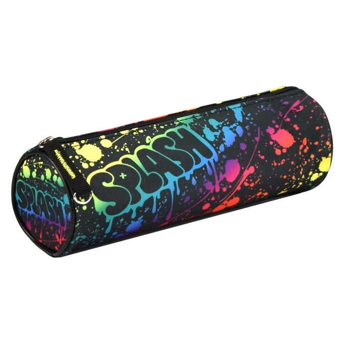 Пенал-тубус мягкий 70 х 210 мм, Феникс Пенал-тубус мягкий 70 х 210 мм, Феникс "Брызги" чёрный/разноцветный 65274