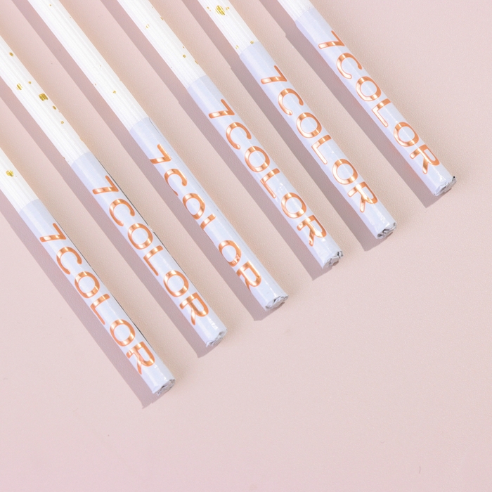 Набор свечей в торт, 6 штук Набор свечей в торт, 6 штук "Исполнение желаний", 16,5 см, белый с золотом