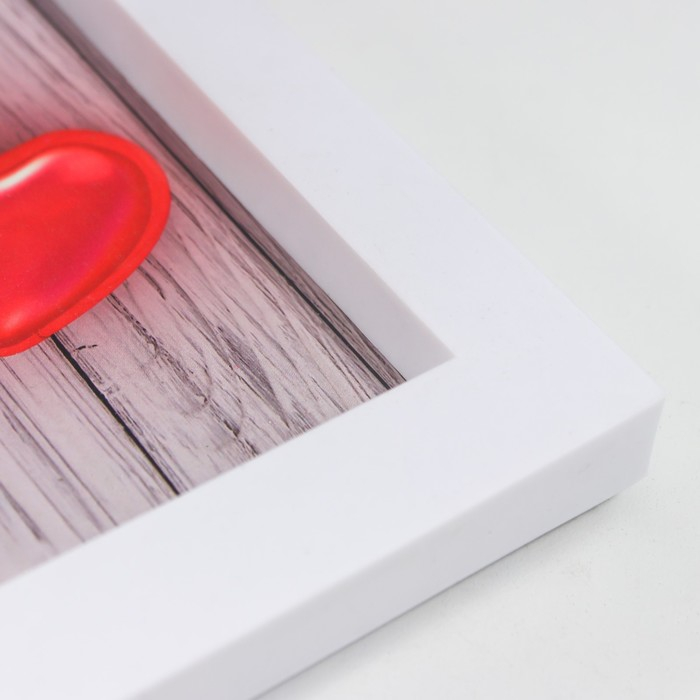 Фоторамка пластик на 2 фото 10х15 см  Фоторамка пластик на 2 фото 10х15 см "Я люблю тебя" белая 20х30,5 см