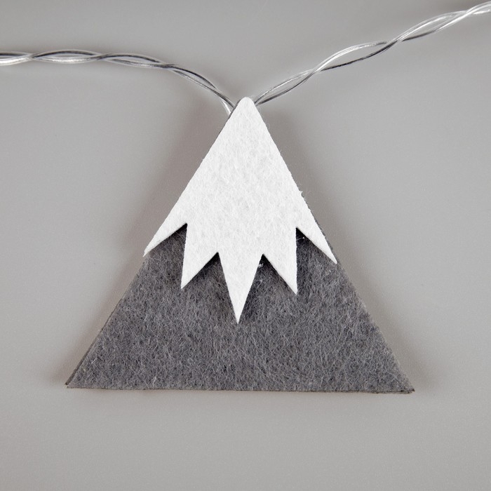 Гирлянда «Нить» 1.35 м с насадками «Эскимо», IP20, прозрачная нить, 10 LED, батарейки AAх2 (нет в комплекте), свечение белое