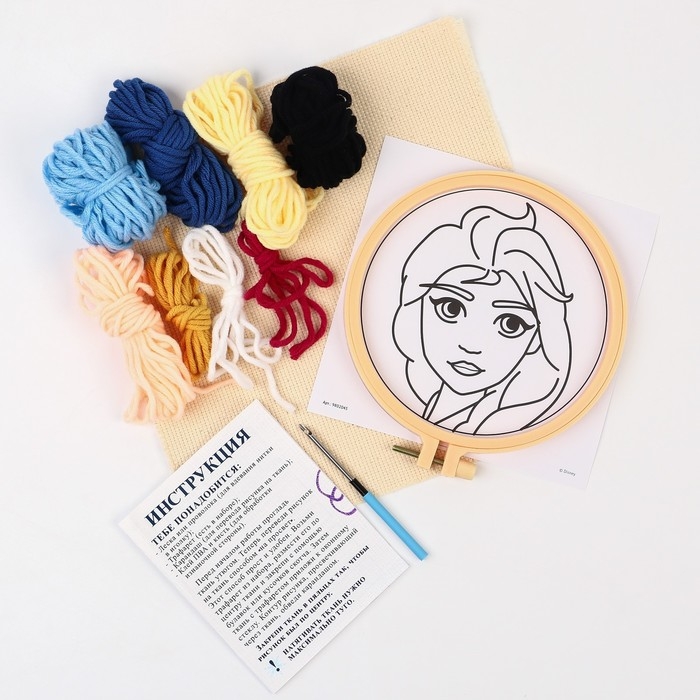 Набор для творчества Ковровая вышивка «Эльза», Холодное сердце Набор для творчества Ковровая вышивка «Эльза», Холодное сердце