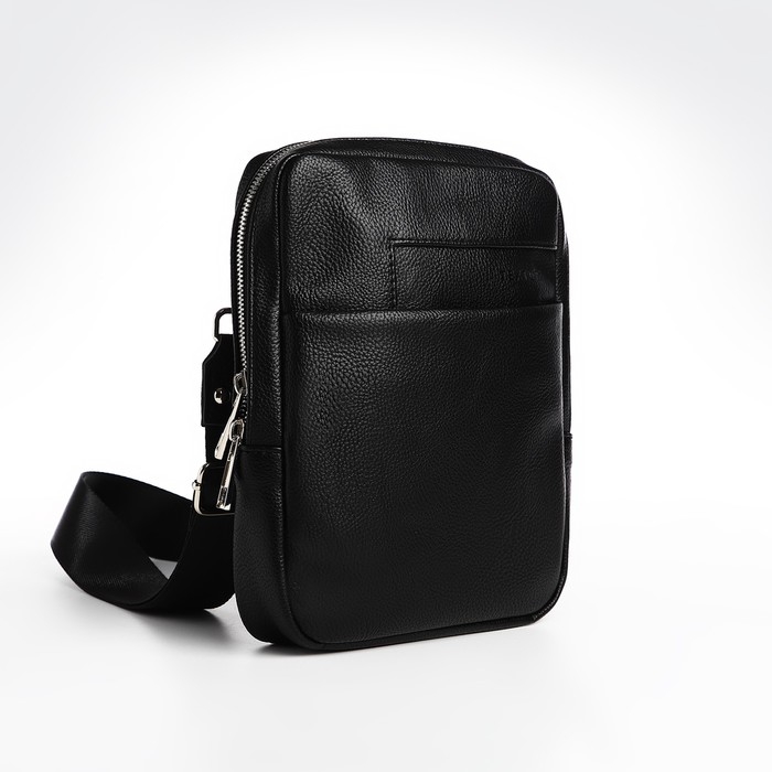 Сумка мужская через плечо TEXTURA, искусственная кожа, цвет чёрный Сумка мужская через плечо TEXTURA, искусственная кожа, цвет чёрный