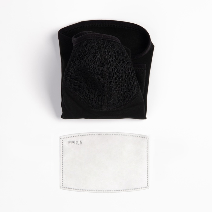 Бафф спортивный с фильтром Бафф спортивный с фильтром "Мастер К", для защиты от ветра и пыли, мужской, чёрный