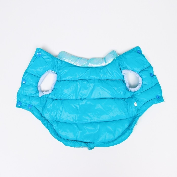 Куртка для собак двухсторонняя с утяжкой,  размер 8 (ДС 23 см, ОГ 30, ОШ22 см), голубая Куртка для собак двухсторонняя с утяжкой,  размер 8 (ДС 23 см, ОГ 30, ОШ22 см), голубая