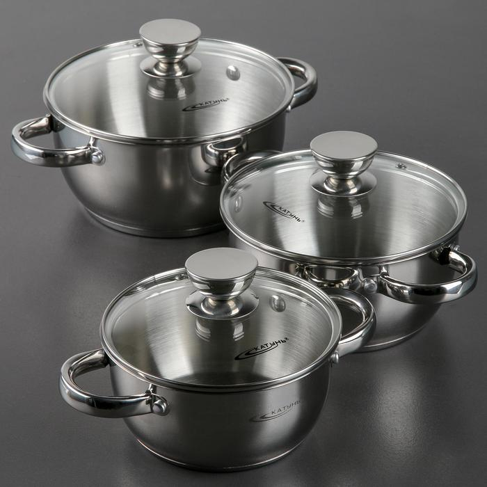 Набор кастрюль «Антея», 3 предмета: 1,5 л, 2 л, 3 л, капсульное дно, подарочная упаковка, индукция Набор кастрюль «Антея», 3 предмета: 1,5 л, 2 л, 3 л, капсульное дно, подарочная упаковка, индукция