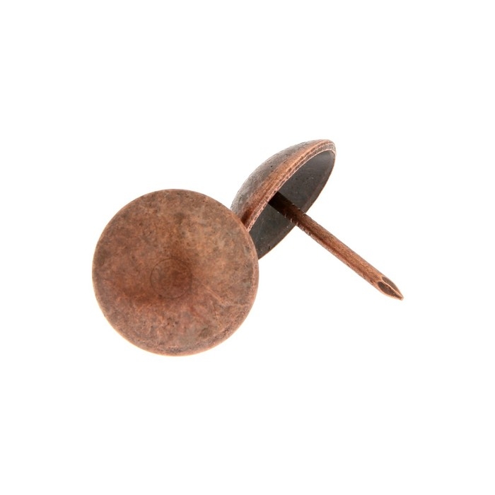 Гвозди ТУНДРА, декоративные, обивочные, 19х22 мм, медь, фасовка 50 шт Гвозди ТУНДРА, декоративные, обивочные, 19х22 мм, медь, фасовка 50 шт