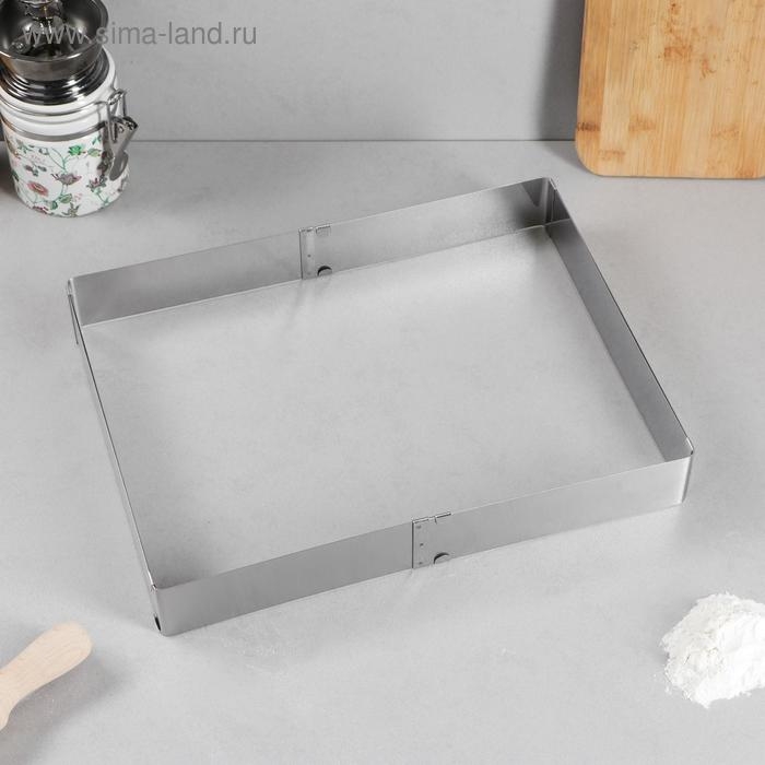 Форма раздвижная для выпечки «Прямоугольная», h-5 см, 18х32 - 26х50 см