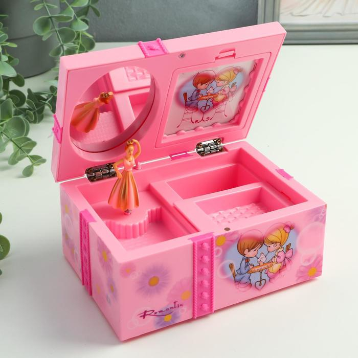 Шкатулка музыкальная Шкатулка музыкальная "Подарок с бантом" 15,5х8х11 см