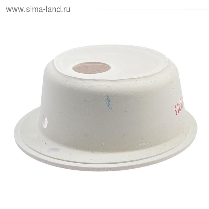 Мойка кухонная из камня ZETT lab. 30/Q2, d=475 мм, матовая, бежевая Мойка кухонная из камня ZETT lab. 30/Q2, d=475 мм, матовая, бежевая