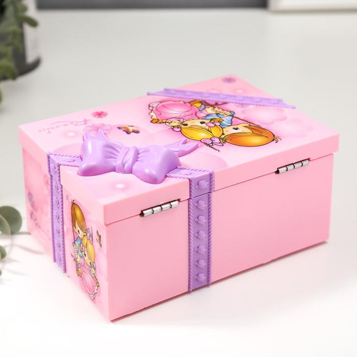 Шкатулка музыкальная механическая Шкатулка музыкальная механическая "Подарок" МИКС 11х7,5х15,5 см