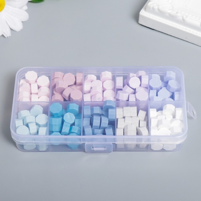 Набор сургуча Набор сургуча "Розовый и голубой" пастель матовый 10 цветов 12,7х6,5х2 см