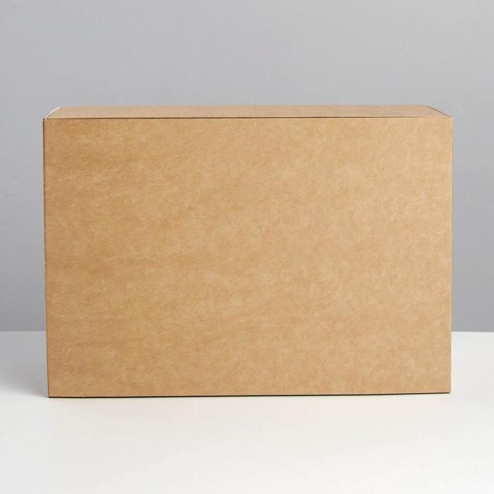 Коробка подарочная складная крафтовая, упаковка, 25 х 18 х 10 см Коробка подарочная складная крафтовая, упаковка, 25 х 18 х 10 см