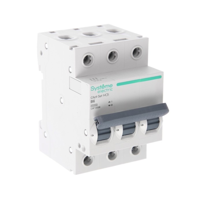 Автоматический выключатель SE City9 Set, B, 6А, 3P, 4.5 kA, 400 В Автоматический выключатель SE City9 Set, B, 6А, 3P, 4.5 kA, 400 В