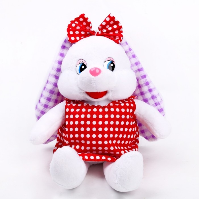 Мягкая игрушка «Зайка с бантом в горох» Мягкая игрушка «Зайка с бантом в горох»